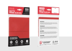 Red Matte Card Sleeves Standard Size, 66 x 91 mm, 100 Pack | EVORETRO