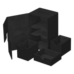 TWIN FLIP N TRAY DECK CASE MONOCOLOR BLACK