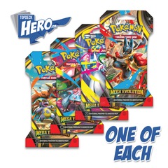 Pokemon Mega Evolution Sleeved Packs - Set of 4 packs