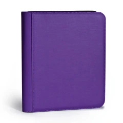 KL Distribution - 12 Pocket Zippered Purple Binder 480 Cards