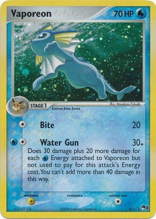Vaporeon - 6/17 - Holo Rare