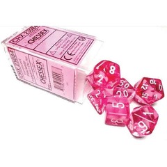 Translucent - Polyhedral 7-Dice Set - Pink/White