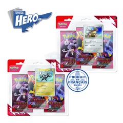 Pokemon Scarlet & Violet - SV10 Destined Rivals - 3PK Blisters Zebstrika and Kangaskhan FRANÇAIS