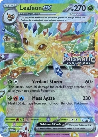 Leafeon ex - 006/131 (Prismatic Evolutions Stamp)