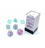 Nebula Polyhedral 7-Dice Set - Wisteria/white