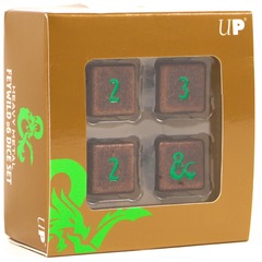 Heavy Metal Gold & Green D6 Dice Set for Dungeons & Dragons