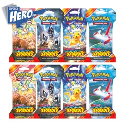 Scarlet & Violet - Surging Sparks Sleeved Booster Pack Art Bundle (Set of 8)