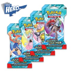 Pokemon Scarlet & Violet - Journey Together - Sleeved Booster Pack One of each - 4 Boosters