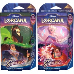 Disney Lorcana - Shimmering Skies One of Each Starter Deck Amethyst & Ruby + Emerald & Steel **(FRENCH)**