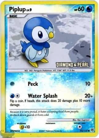 Piplup - 93/130 - Reverse Holo BK Promo
