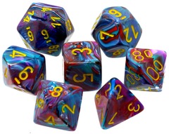 Festive - Mega-hedral 7-Dice Set - Mosaic/Yellow