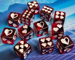 1UP DICE - HEART PIP SET