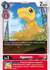 Agumon (Prerelease Promo) - BT6-007 - U