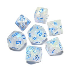 Borealis - Mega-hedral 7-Die Set - Icicle/Light Blue (Glow in the Dark)