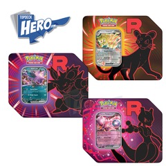 Pokemon Team Rocket Tins Set - Mewtwo, Nidoking and Persian EX