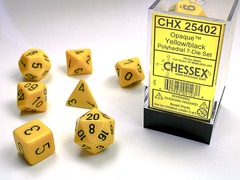 OPAQUE 7-DIE SET YELLOW/BLACK