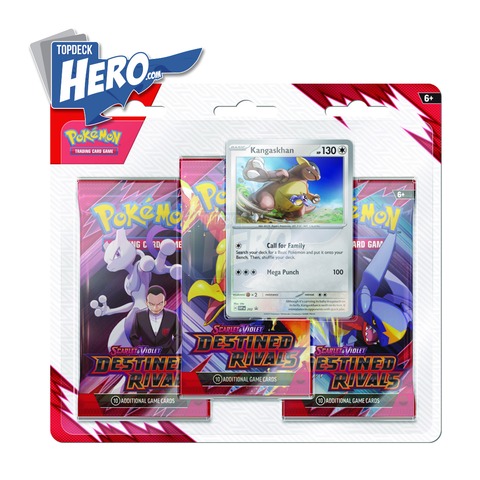 Pokemon Scarlet & Violet - SV10 Destined Rivals - 3PK Blister Kangaskhan