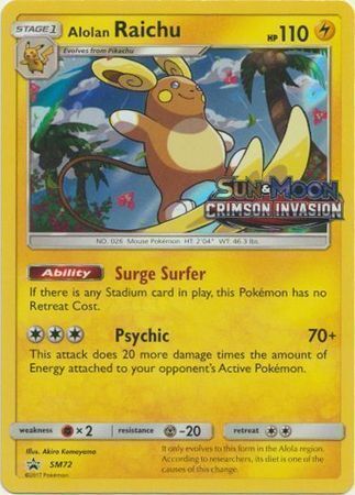 Alolan Raichu - SM72 - Pre-Release Promo