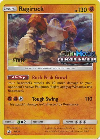 Regirock - SM74 - Staff Pre-Release Promo