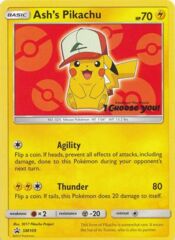 Ash's Pikachu - SM109 - Non-Holo Promo
