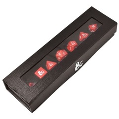 Ultra Pro Dice Heavy Metal D&D 7-Die Set Red/White