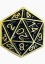 recycled Dungeon's & Dragon's - D20 Enamel Pin