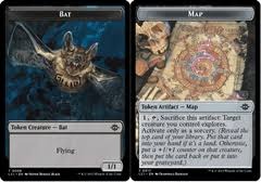 Bat Token (0006) // Map Token (0017) - Foil
