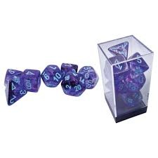 Chessex - Nebula Mega-Hedral 7-Die Set Nocturnal w/ Turquoise