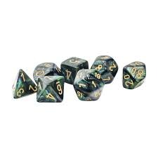 Chessex - Marble Mega-Hedral 7-Die Set Jade w/ Gold