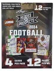 2024 Leaf Football - Heroes & Prospects Jumbo (4 cards / 12 packs)