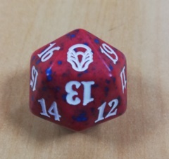 MTG Spin Down Life Counter D20 Dice Dominaria - Red