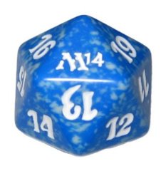 MTG Spin Down Life Counter D20 Dice M14 Blue