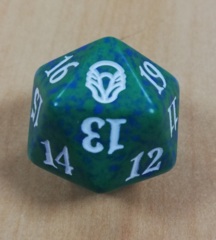 MTG Spin Down Life Counter D20 Dice Dominaria - Green