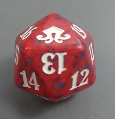 MTG Spin Down Life Counter D20 Dice Eldritch Moon - Red
