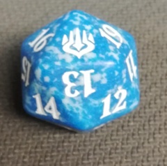 MTG Spin Down Life Counter D20 Dice War of the Spark - Blue