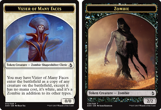 Vizier of Many Faces Token // Zombie Token