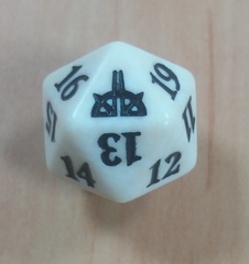 MTG Spin Down Life Counter D20 Dice Rivals of Ixalan - White