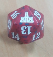 MTG Spin Down Life Counter D20 Dice Rivals of Ixalan - Red