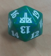 MTG Spin Down Life Counter D20 Dice Rivals of Ixalan - Green