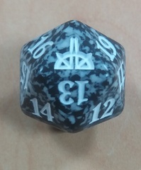 MTG Spin Down Life Counter D20 Dice Rivals of Ixalan - Black