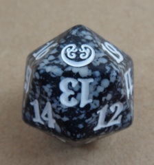 MTG Spin Down Life Counter D20 Dice Kaladesh - Black