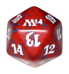 MTG Spin Down Life Counter D20 Dice M14 Red