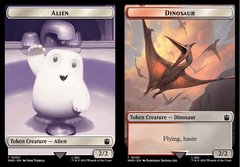 Alien // Dinosaur Double-Sided Token - Foil