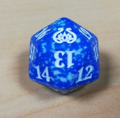 MTG Spin Down Life Counter D20 Dice Aether Revolt - Blue