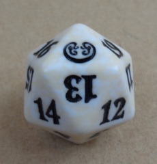 MTG Spin Down Life Counter D20 Dice Kaladesh - White