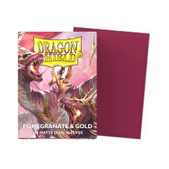Dragon Shield - Pomegranite & Gold