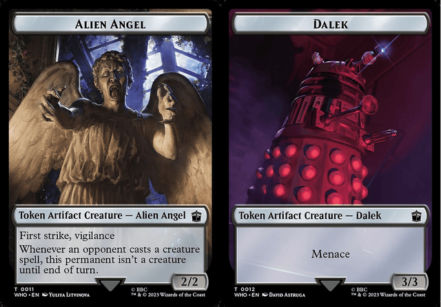 Alien Angel // Dalek Double-Sided Token