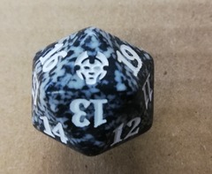 MTG Spin Down Life Counter D20 Dice Theros Beyond Death - Black