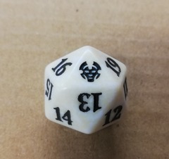 MTG Spin Down Life Counter D20 Dice Theros Beyond Death - White
