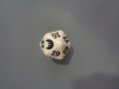 MTG Spin Down Life Counter D20 Dice Magic Origins - White